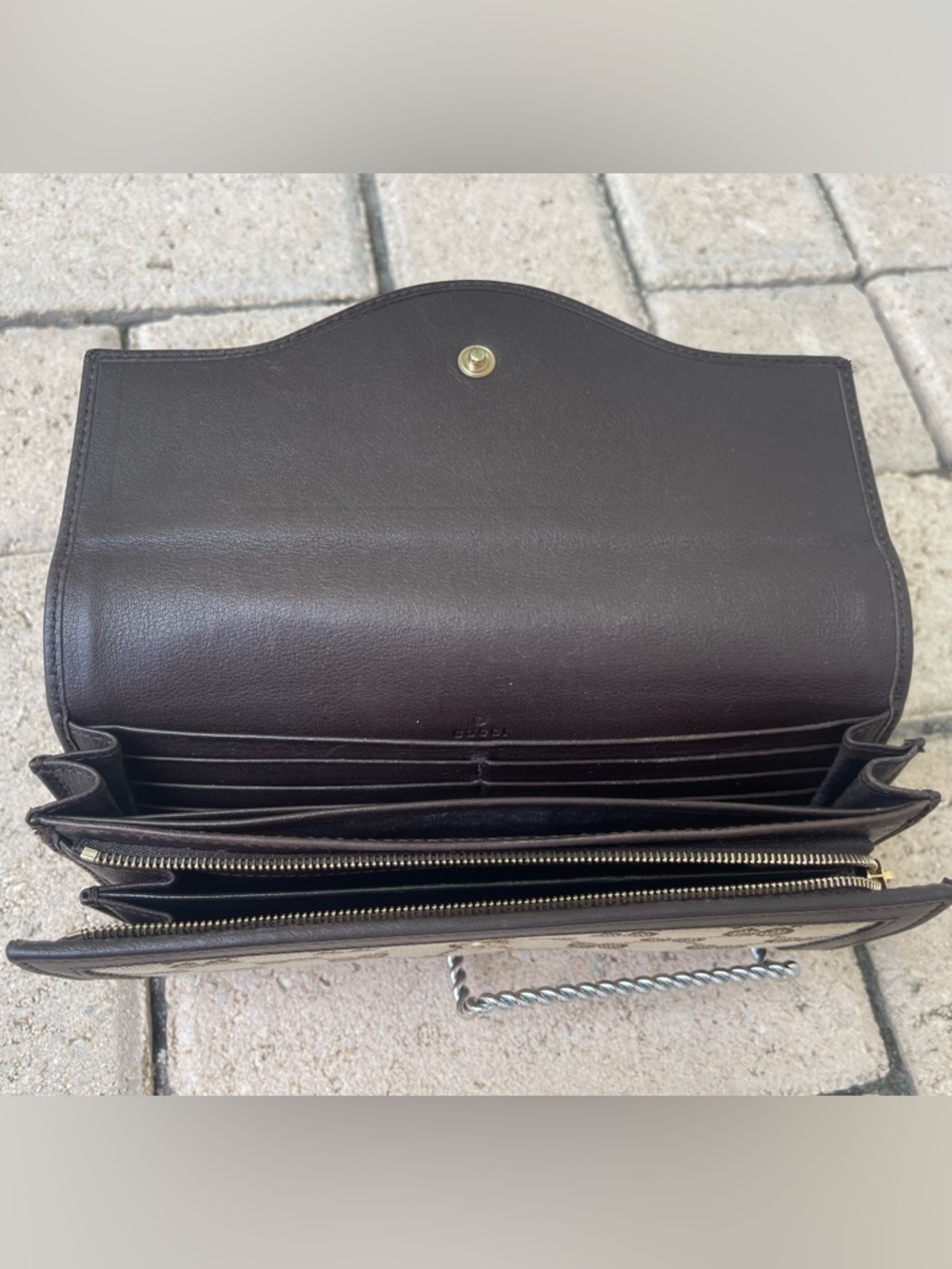Gucci GG canvas leather long wallet - Picture 6 of 12